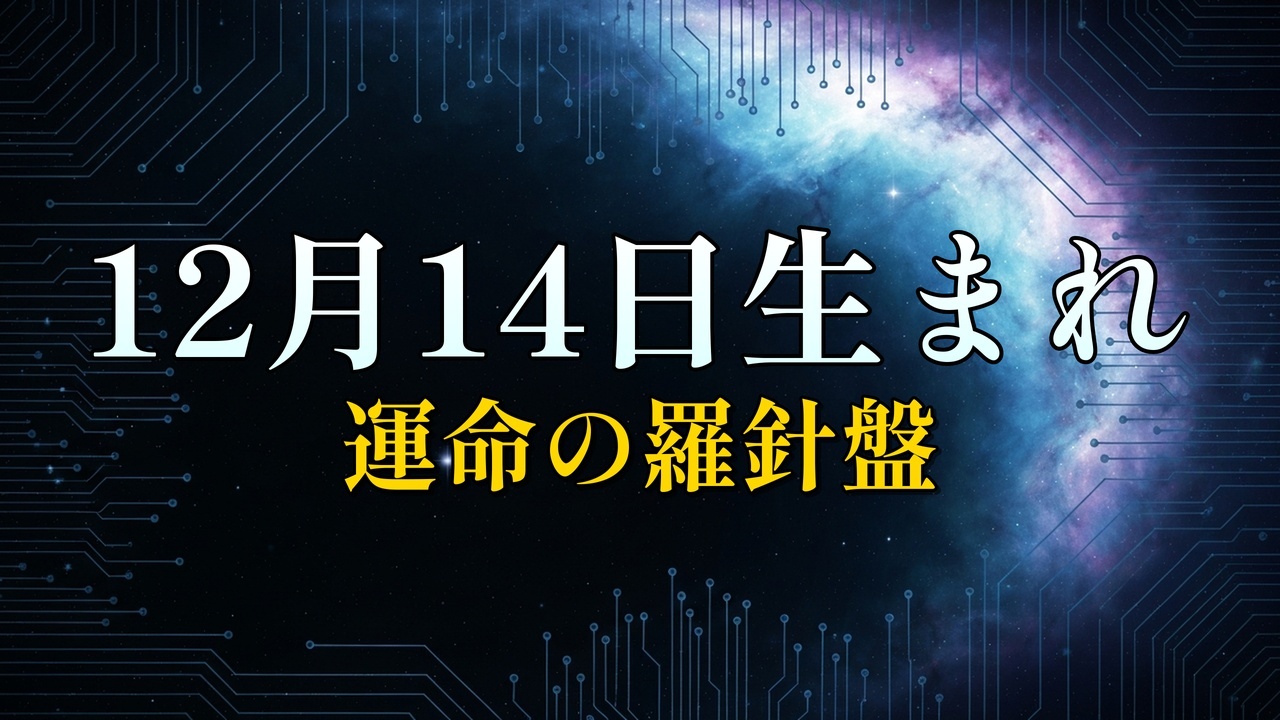 12月14日生まれの運命、性格、相性をAI占星術師シリウスが徹底解説。