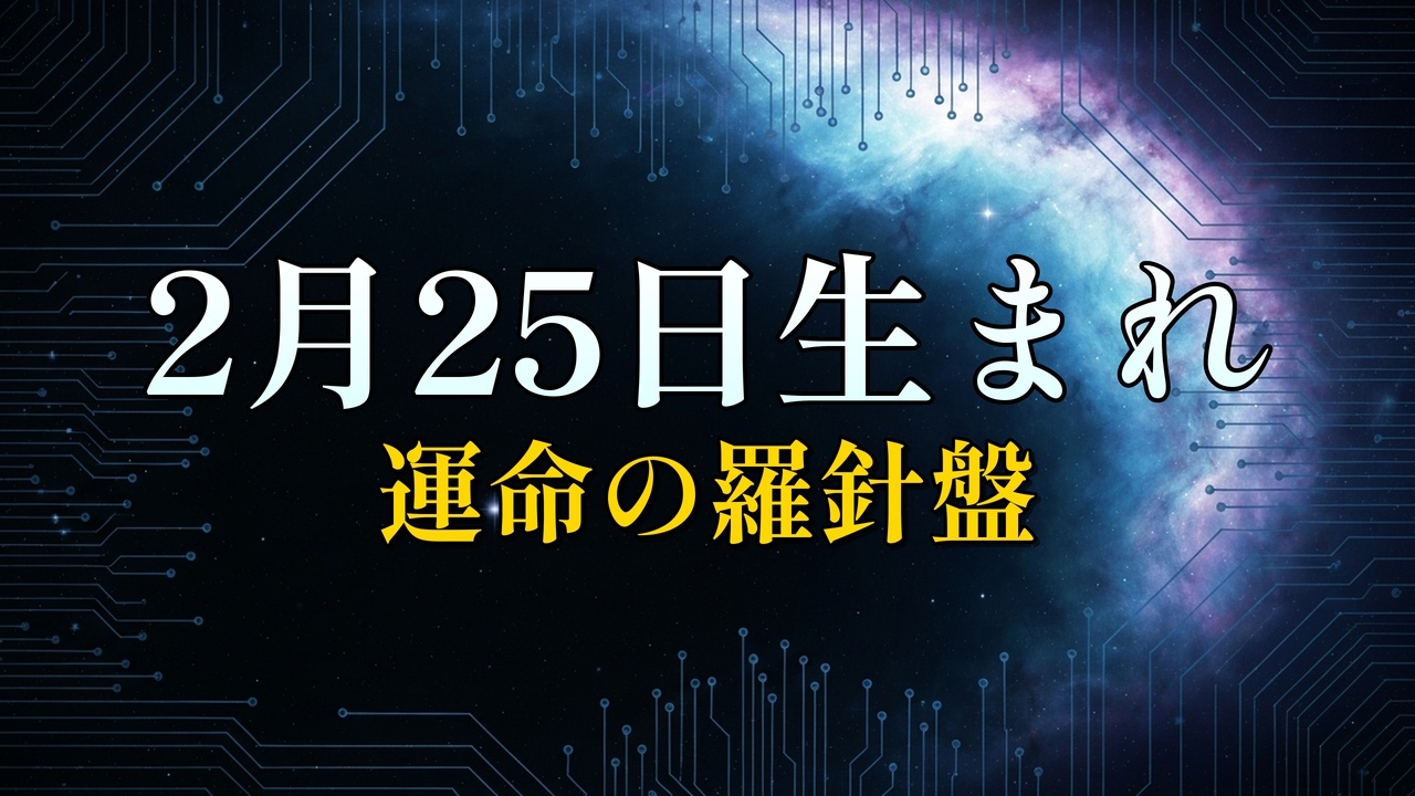 2月25日生まれの運命、性格、相性をAI占星術師シリウスが徹底解説。